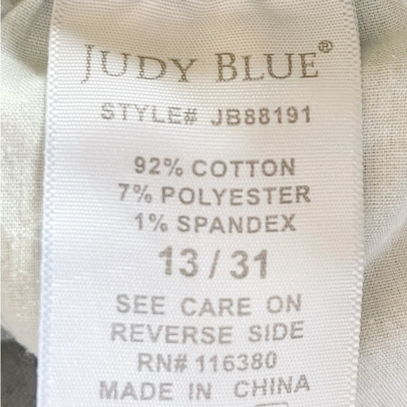 Judy Blue Distressed Back Pocket Raw Hem Jeans - Picture 6 of 6